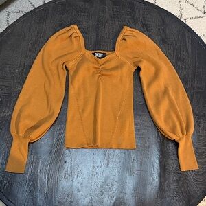 DKNY Women's Rust Puff Sleeve Blouse